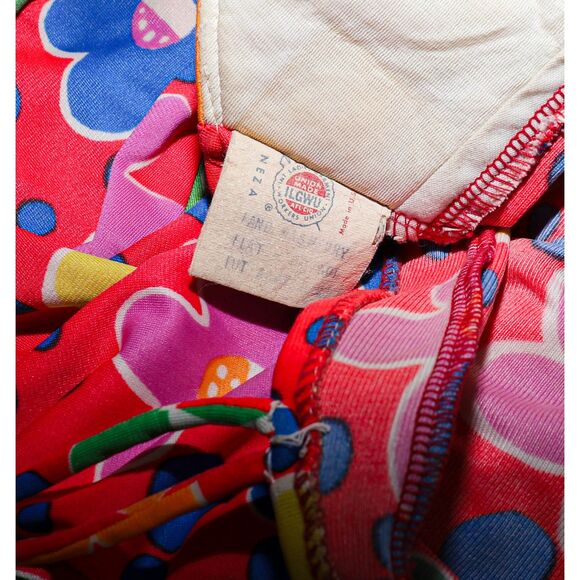 Vintage 70s Floral Bikini Two Piece Matching Set Swimsuit Hippie Boho - Picture 9 of 9